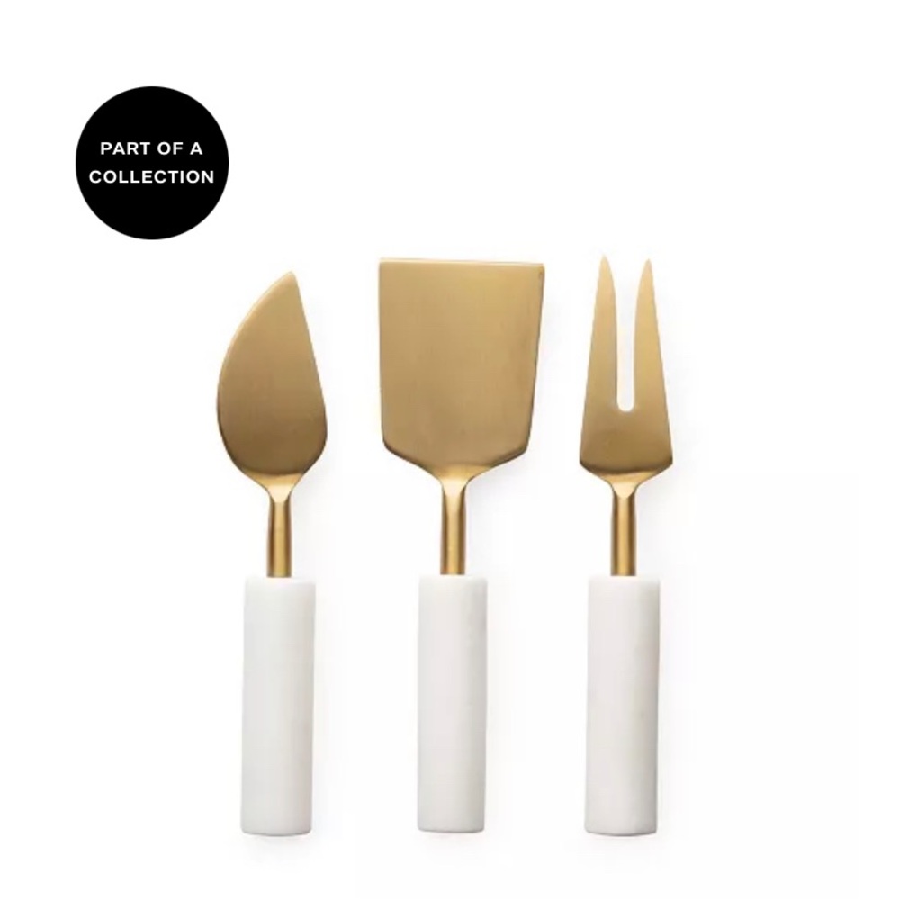 THIRSTYSTONEGold Cheese Tools with Handles Set, 3 Pieces